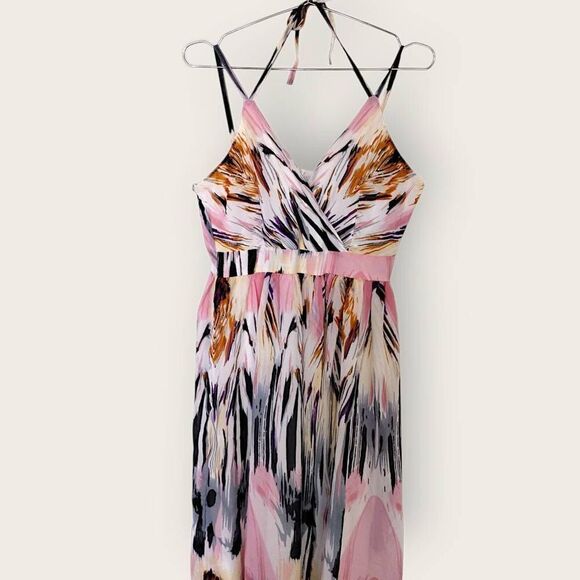 Harpa Womens Dress Sz Large Maxi Pink Blue Sundress  Glamourcore Princesscore - Picture 8 of 13